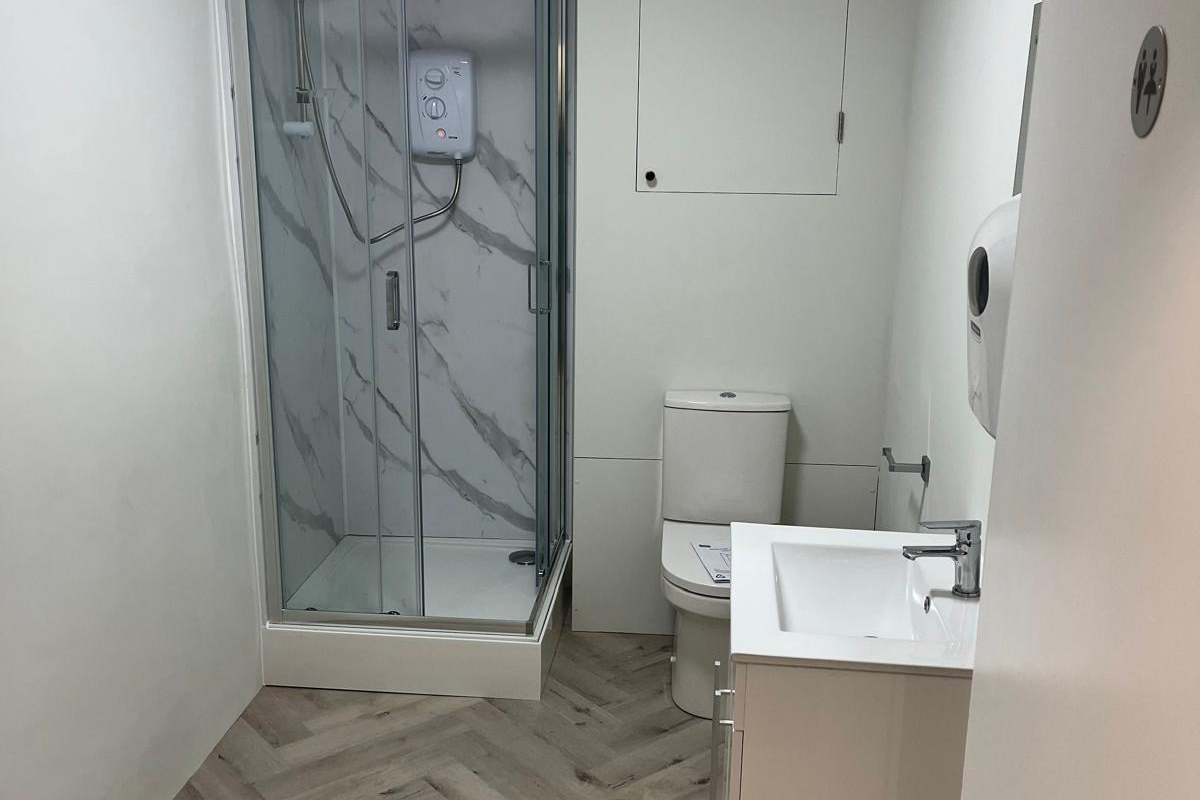 shower room renovation at brighton college
