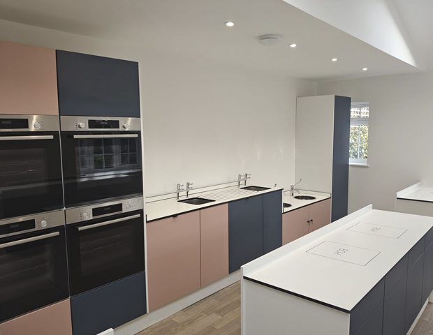 Food prep classroom build at Hove Prep school at Lancing College